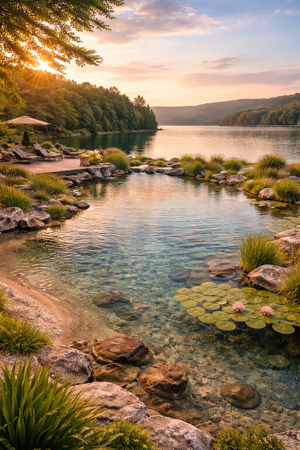 Hero-Fischbild: Teichreinigung – klarer Schwimmteich ohne Fische